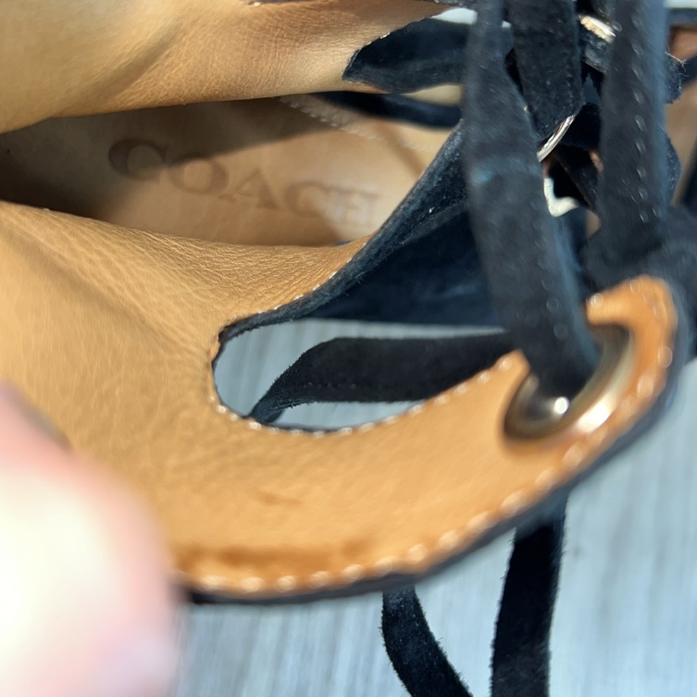 Coach Priscilla Lux Suede Sandals - Picture 12 of 12